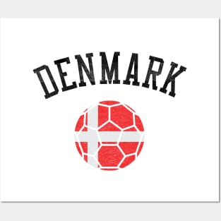 Denmark Soccer Team Heritage Flag Posters and Art